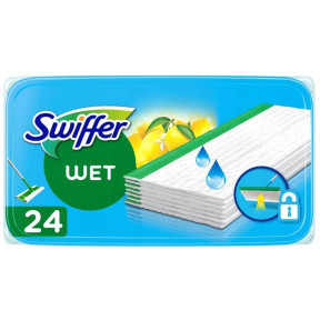 Змінні вологі серветки для швабри Swiffer wet, 24 шт з ароматом цитрус 